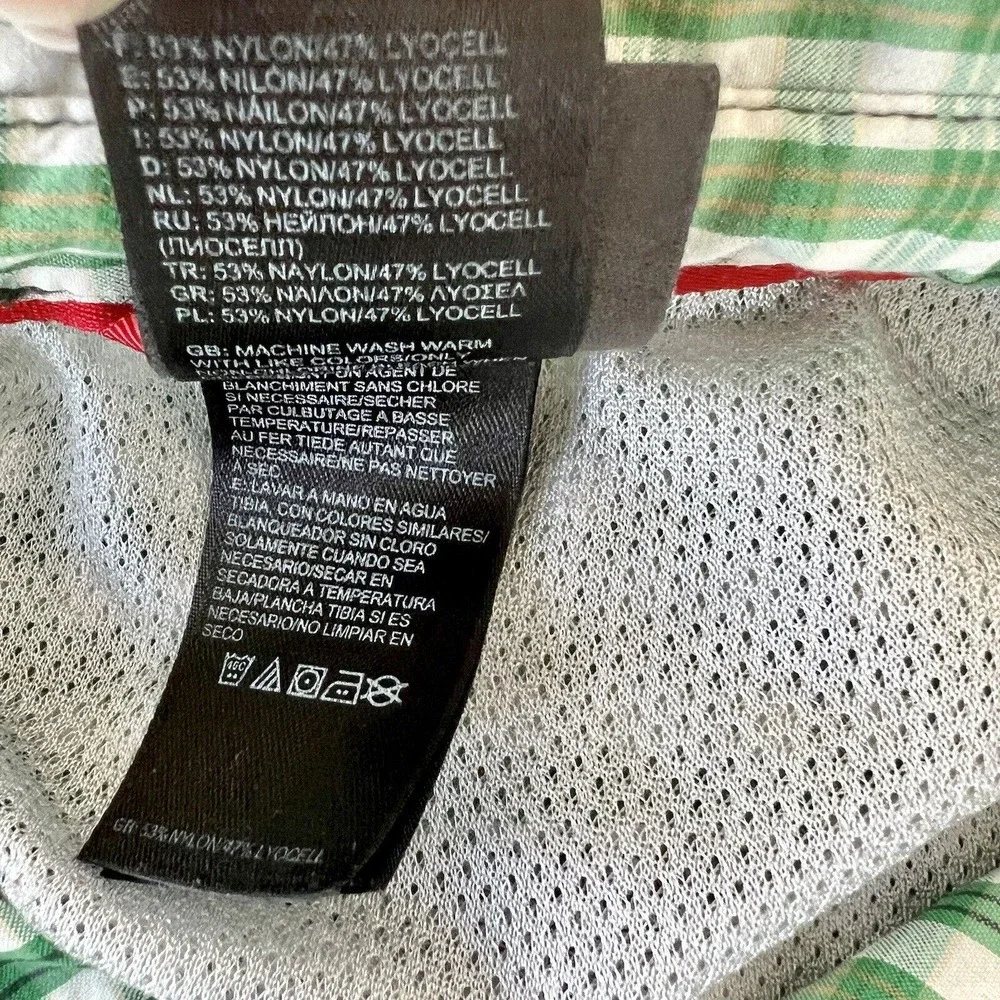 The North Face Shirt Mens XXL Green Plaid Short Sleeve Button Up Outdoor Vented